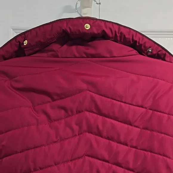 Small Maroon Active USA Puffer Coat - Picture 8 of 11